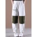 Unique White Harem Pockets Pants Trousers Summer Cotton