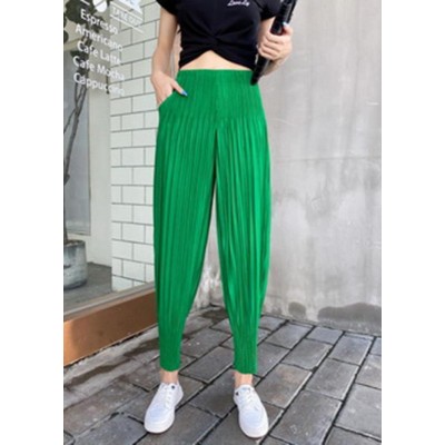 Women Green Chiffon lantern Summer Pants