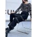 Spring Comfy Cotton Black Pockets Harem Pants