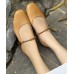 Brown Loafers For Women Genuine Leather Chic Lace Up Loafers