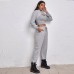 Women's Spring Hoodie Loose Vest Sweatpants Slow Running Three piece Set