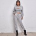 Women's Spring Hoodie Loose Vest Sweatpants Slow Running Three piece Set