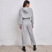 Women's Spring Hoodie Loose Vest Sweatpants Slow Running Three piece Set