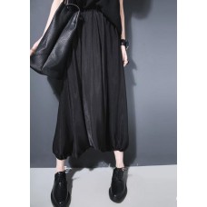 New Black Casual Loose Low Crotch Harem Pants