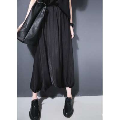 New Black Casual Loose Low Crotch Harem Pants